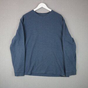 Eddie Bauer Thermal Waffle Knit Longsleeve Mens Navy Blue